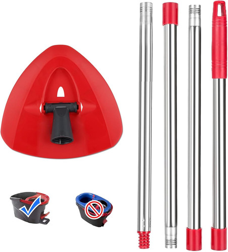 Red spin mop head base - red,